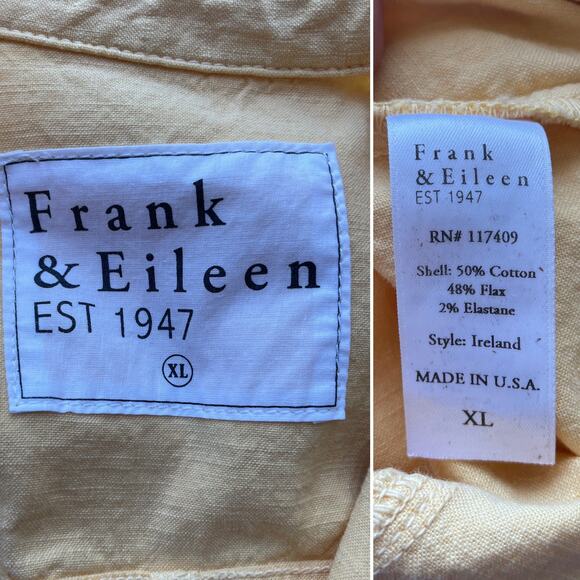 Frank and Eileen Romper Ireland Long Sleeve Playsuit Yellow Sunshine Size XL - Picture 2 of 7